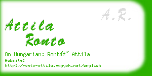 attila ronto business card